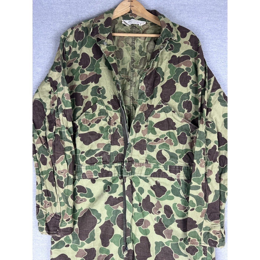 Vintage Walls Coveralls Mens Large Tall Duck Camo USA Hunting 70s